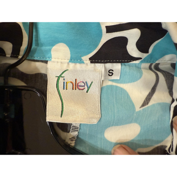 Finley Blouse Womens Small Long Sleeve Button Up Ruched Floral Top Boutque - Picture 5 of 7